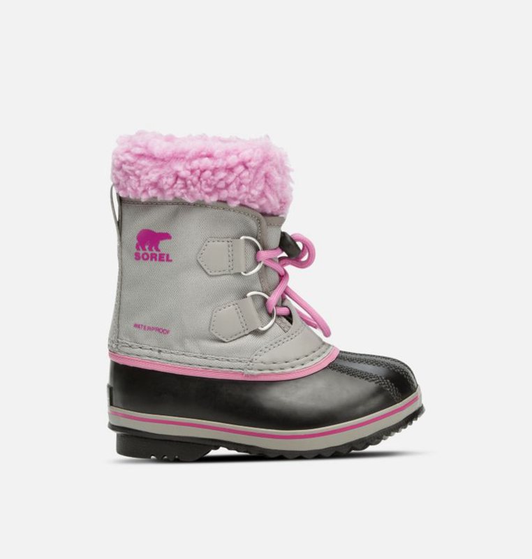 Botas Nieve Sorel Niños - Childrens Yoot Pac™ Nylon Gris/Negras/Rosas - 97283-EATR